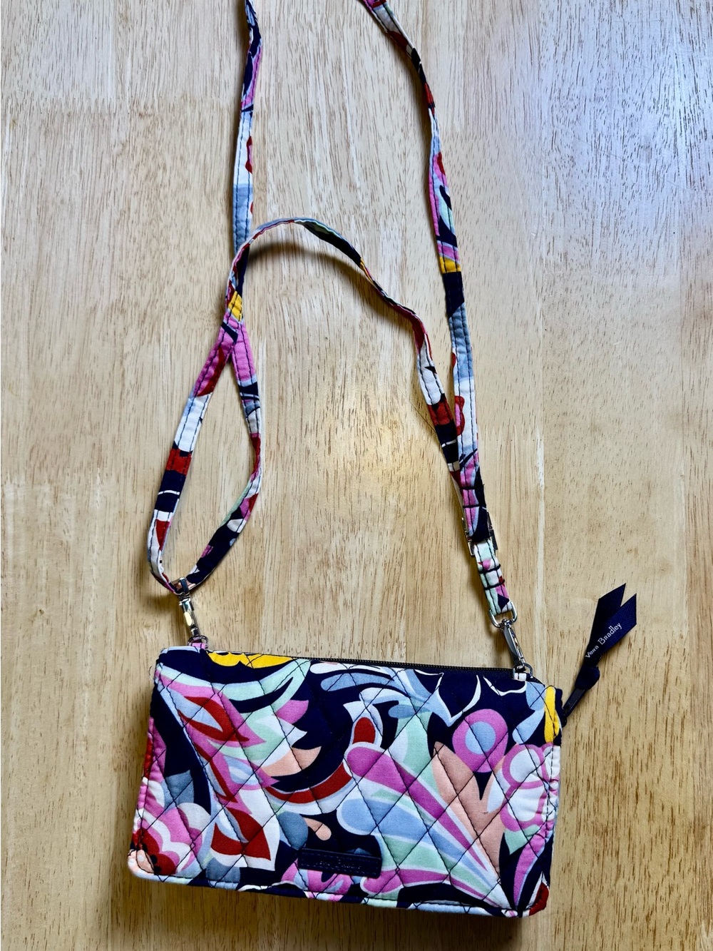 Vera Bradley RFID 3 in 1 Crossbody Wallet Mod Paisley NWOT
